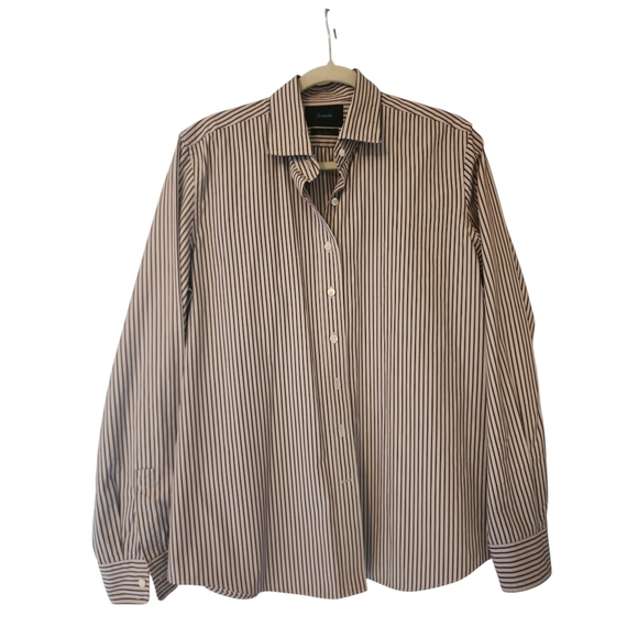 Faconnable Other - Faconnable Brown Striped Dress Shirt
